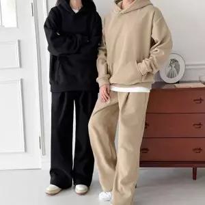 남성 포켓 코듀로이 골덴 후드 세트 핀턱 와이드 꾸안꾸 양털안감