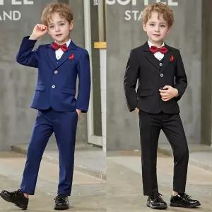 제임스 더블버튼 단색 클래식 정장 턱시도 풀세트