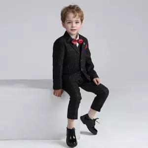 알렉스 브라운라인 윈도우페인 차콜 투버튼 정장 턱