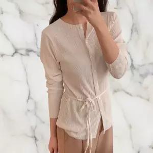 [하프클럽/]여성용 허리띠 봄 사무실 패션 라운드 카디건