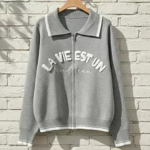 [하프클럽/]여성용 봄철 데일리 레이온 혼합 간절기 기본 카디건