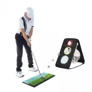 골프 어프로치 연습용 접이식 실내 치핑 네트 휴대용 이동식