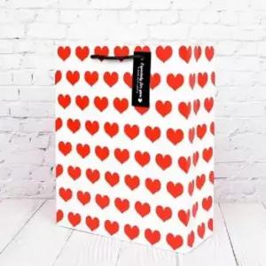 [문구] 쇼핑백 생일선물 단정한 하트 디자인 종이백