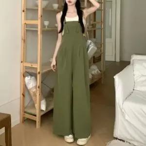 [옷은날개] 여성 와이드 멜빵바지 오버롤 점프수트 봄 여름 데일리 팬츠