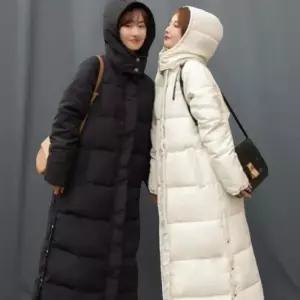 [신상오픈런]여성 퀼팅 사이드 스냅 포인트 하이넥 롱패딩 (44091972)