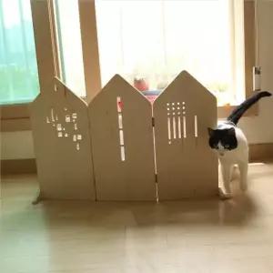 까비 하우스 3단 A) 반려동물 배변가림막 미니파티션 반려견파티션 강아지가림막