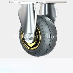 호환 1개입 소프트 고무 가구 바퀴  단방향 조용한 브레이크 휠  책상 카트용 3/4/5인치