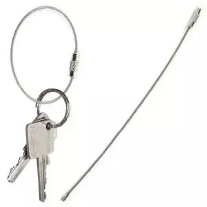 컬러 와이어 키링 실버 15cm 1P 키체인 메탈 고리
