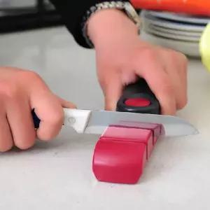 [RIZPICK]업소용칼연마기 접이식 업소용 투톤컬러 칼날관리 주방칼샤프너