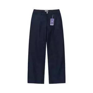 남자 논페이드 오비 와이드 데님 팬츠 SG-PTA-Q037-진청