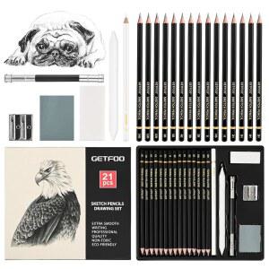 드로잉 스케치 아티스트를 프로 아트 세트 음영 초보자 연필 21팩 블렌딩 이상적입니다 5H 포함된 위한 세트에 연필 14B 흑연 키트 연필이