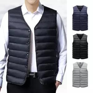 브이넥 이너 베스트 경량 남자 패딩 조끼