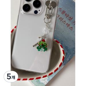 엘에떼 메리 스노우 비즈 트리 키링 크리스마스 장식 리스 오너먼트 만들기 겨울 핸드폰줄 에어팟