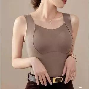 여성 여름 용 이너웨어 나시 캡 내장 일체형 캐미솔 끈나시브라탑