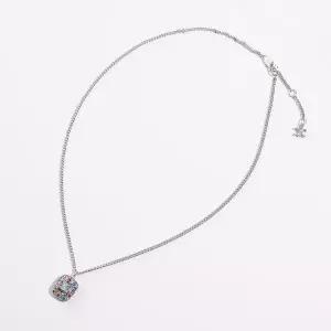 CELINE  25FW ICED TRIOMPHE PENDANT NECKLACE IN STRASS AND BRASS (461OM6BCZ 14AG) (아이스드 트
