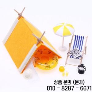 1/12 인형 집 미니 여름 캠핑 텐트 시뮬레이션 해변 장면 14세 이상를위한 놀이 장난감 척