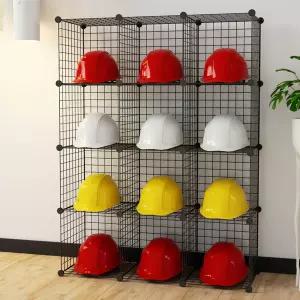 금속 하드햇 디스플레이 랙 - 바닥에 서 있는 헬멧 정리함 오토바이 및 야구 장비를 위한 쌓을 수 보관함