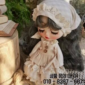 브라이스 인형 드레스 작은 치마 세트 28 30cm 복고풍 목가적 귀여운 OB22 azones 액세서리