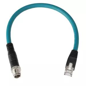 바슬러 코그넥스 비전 카메라 센서 고속 네트워크 스위치 라우터 PLC 30cm용 M12 이더넷 8핀 X 코딩 RJ45