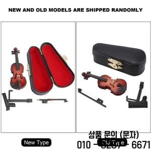 스탠드 케이스가 있는 미니어처 바이올린 모델 목재 악기 인형 집 액세서리 데스크탑 장식품 8cm