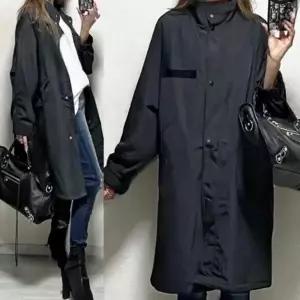 간절기 홑겹 롱 바람막이 점퍼 야상 아우터 재킷 자켓