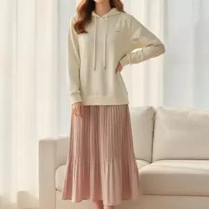 [하프클럽/셀러허브_여성트랜드패션]빅사이즈 603 주름레이어후드원피스 DSM