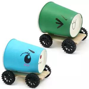 [상아사이언스]SA 종이컵 나무자동차 경주하기(4인 세트)(SAS11639) 거리측정 속도비교 물리 창의 에너...