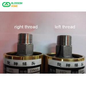 호환 HD6 DN6 1/8 인치 회전 조인트 360 물 공기 오일 커플 링 스프레이 커넥터 황동 유니온