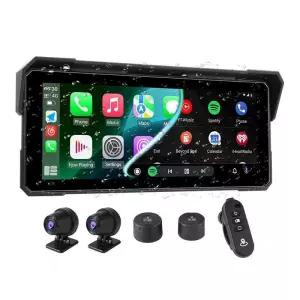 8.1인치 오토바이 네비게이션 무선 카플레이 안드로이드 오토 4K 블랙박스