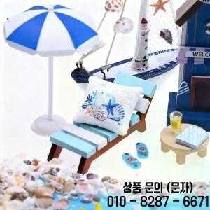 3개 세트 인형집 미니 여름 바다 해변 모델 장난감 홈 장식 소파 액세서리