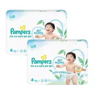팸퍼스 터치 오브 네이처 프리미엄 여름팬티형 기저귀 4단계 70매입 2팩