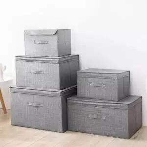 고급 패브릭수납함 리빙박스 덮개일체형 4호