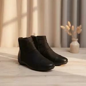 [옷자락]여성용 데일리 캐주얼 인조가죽 플랫 부츠