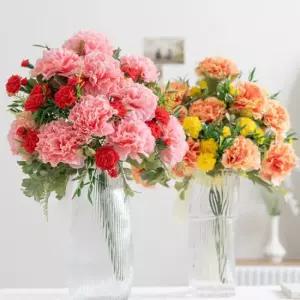 플라워트리 카네이션 조화 꽃다발 핑크 31x45cm 꽃 장식 소품