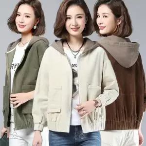 코듀로이 후드집업 간절기 아우터 봄 가을 야상 점퍼 야상 간절기 미시옷