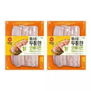 [하프클럽/CJ제일제당]백설 햄스빌 두툼한 굿베이컨 340g x2개