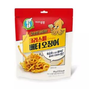 [하프클럽/베스트쇼핑]지도표 성경김 크리스피 버터 오징어 50g 20개, 한박스