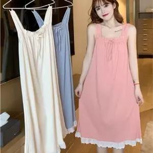 여름 레이스 민소매 롱원피스 원피스 잠옷