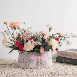 [아트박스]/플라워트리 카네이션 조화 바구니 러빙유set 53cm 꽃 장식 소품