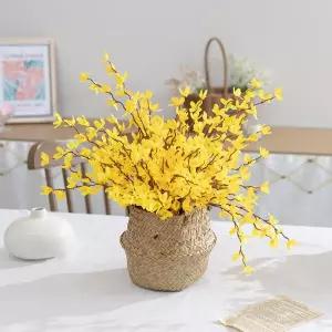[아트박스]/플라워트리 개나리 조화 바구니 풍성한 set 43cm 봄 꽃 장식 소품