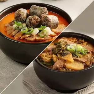 신의주 얼큰 4팩세트(순대국 오리지날 2팩+ 우거지소고기국밥 2팩)