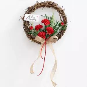 [아트박스]/플라워트리 카네이션 조화 리스 가정의 달 선물 장식 20cm 장식