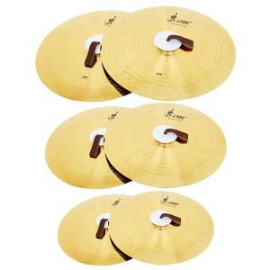 호환 슬레이드 1쌍 구리 심벌즈 핸드 타악기 14/16/20인치 전통 중국 공 연주용 무대 파티 음악 장난감