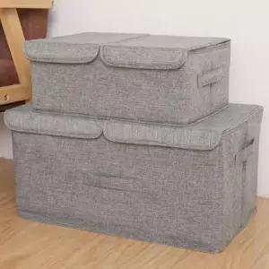 고급 패브릭정리함 리빙박스 트윈커버 소형