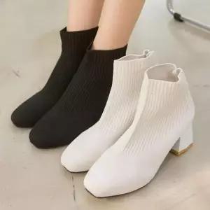 /옷자락 여자 편안한 데일리 삭스 미들힐 부츠