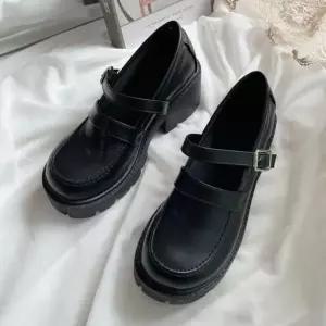 /옷자락 여자 베이직 통굽 플랫폼 스트랩 슈즈