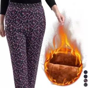 [RIZPICK]꽃무늬 융 기모 방한바지 0 9 방한바지 솜바지 패딩바지 작업바지