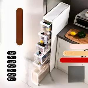 슬림 틈새 수납장 서랍형 주방 욕실 냉장고 옆 정리함