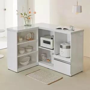 파로마 홈즈 디엘 코너형 인조대리석 아일랜드 식탁 HNF113