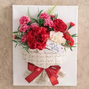 아트박스/플라워트리 카네이션 조화 액자 띠아모캔버스set 30cm 장식 소품